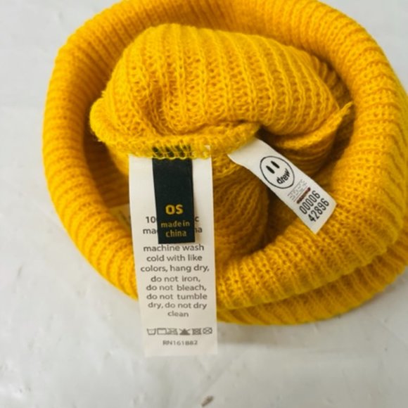 Drew House x Toronto Maple Leafs Secret Leaf Soft Rib Cuffed Beanie in Yellow - Picture 3 of 5